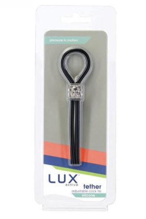 Lux Active Tether Adjustable Cock Tie Silicone Black