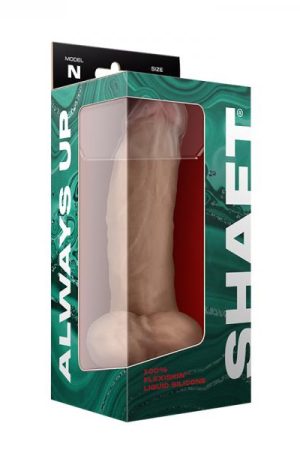 Shaft Model N Liquid Silicone Dong With Balls 9.5 In. Pine