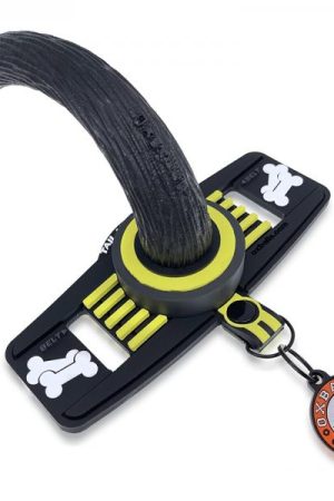 Oxballs Tail Handler Belt Strap With Pup Tail Silicone/pvc Yellow