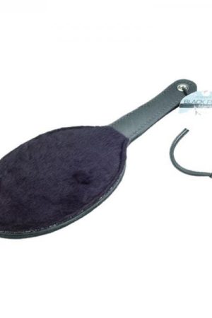 16 In. Ping Pong Paddle With Black Faux Fur
