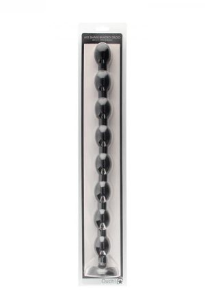 Ouch! Ass Snake Beaded Dildo 19.5 In. Black
