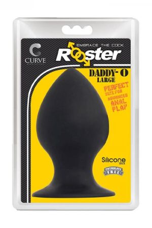 Rooster Daddy-o Large Anal Plug Black