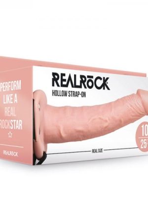 Realrock Hollow Strap-on Without Balls 10 In. Vanilla