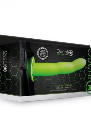 Ouch! Curved Hollow Strap-on 8 In. G.i.t.d.