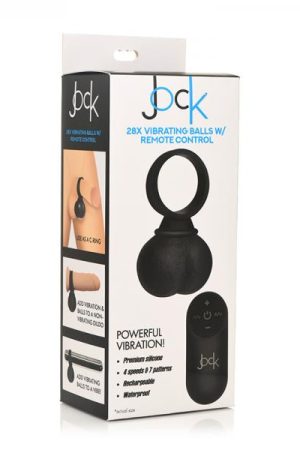 Jock 28x Vibrating Silicone Balls Large Black