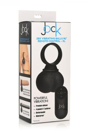 Jock 28x Vibrating Silicone Balls X Large Black
