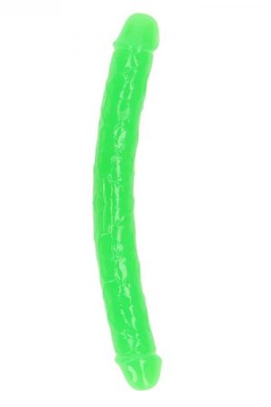 Realrock Glow In The Dark Double Dong 12 In. Dual-ended Dildo Neon Green