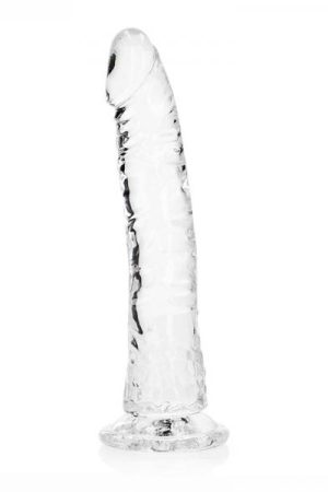 Realrock Crystal Clear Slim 8 In. Dildo Clear