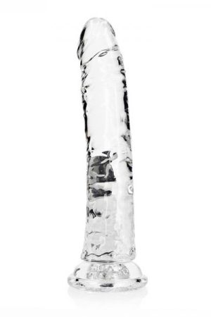 Realrock Crystal Clear Slim 9 In. Dildo Clear
