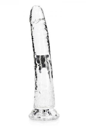 Realrock Crystal Clear Slim 10 In. Dildo Clear