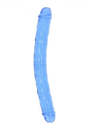 Realrock Crystal Clear Double Dong 13 In. Dual-ended Dildo Blue