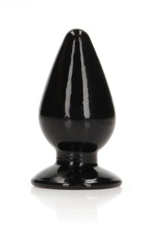 Realrock Crystal Clear 3.5 In. Anal Plug Black