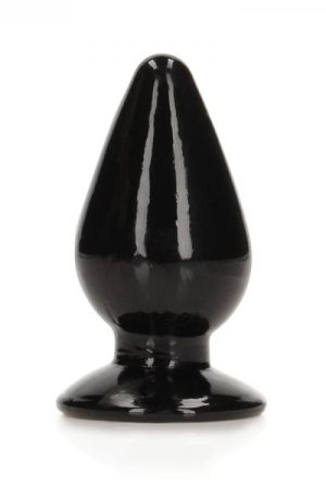 Realrock Crystal Clear 4.5 In. Anal Plug Black