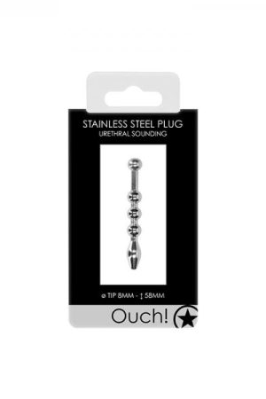Ouch! Urethral Sounding - Metal Plug - 8 Mm
