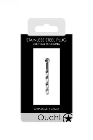Ouch! Urethral Sounding - Metal Plug - 6 Mm