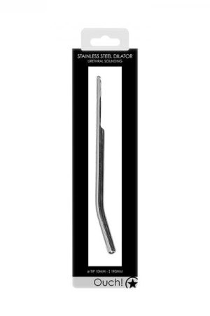 Ouch! Urethral Sounding - Metal Dilator - Curved - 10 Mm