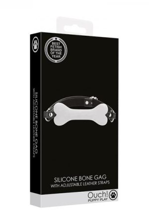 Ouch! Puppy Play Silicone Bone Gag White