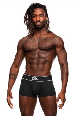 Male Power Modal Rib Pouch Short Black L