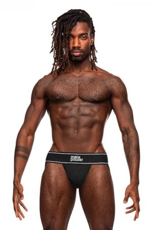 Male Power Modal Rib Jock Black S/m