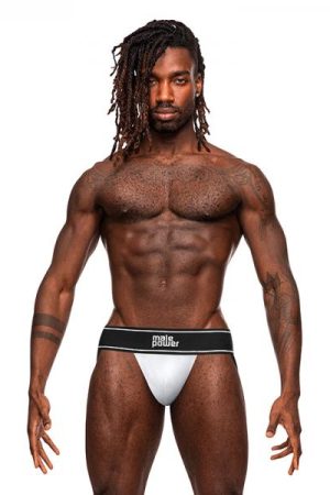 Male Power Modal Rib Jock White L/xl