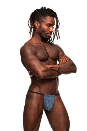 Male Power Inter-mingle Posing Strap Blue O/s