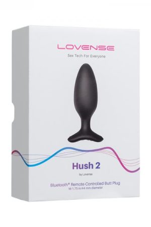 Lovense Hush 2 Bluetooth Remote-controlled Vibrating Butt Plug M 1.75 In.