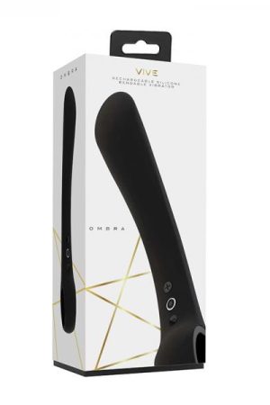 Vive Ombra Rechargeable Bendable Silicone Vibrator Black