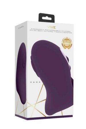 Vive Hana Rechargeable Pulse-wave Silicone Finger Vibrator Purple