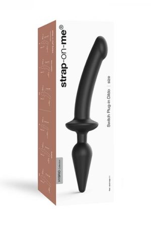 Strap-on-me Hybrid Collection Switch Plug-in Realistic Dildo Dual-ended Black L