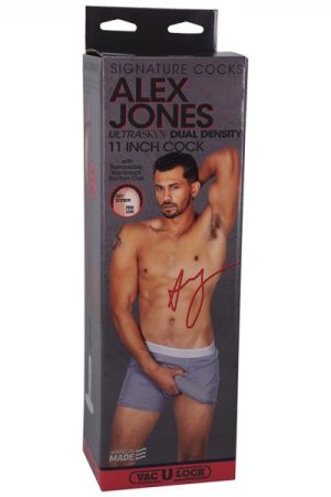 Signature Cocks Alex Jones Ultraskyn 11 In. Dual Density Dildo With Removable Vac-u-lock Suction Cup