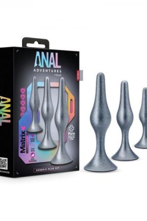 Anal Adventures Matrix Genesis Plug Kit Stellar Silver