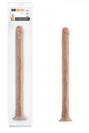 Blush Dr. Skin 19 In. Dildo With Suction Cup Beige