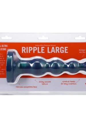 Tantus Ripple Large 8 In. Anal Beads Dildo Medium-firm Malachite