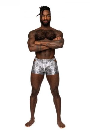 Male Power S'naked Pouch Short Silver/black Xl