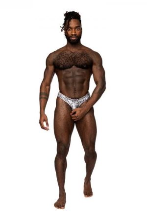 Male Power S'naked Power Sock Silver/black S/m