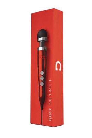 Doxy Die Cast 3 Compact Wand Vibrator Candy Red