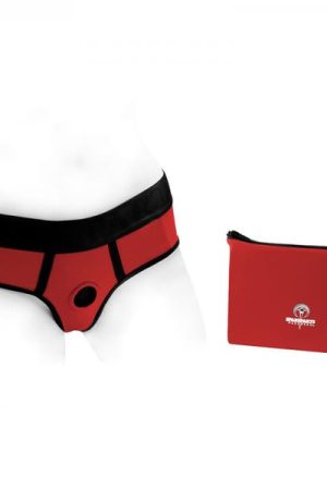 Spareparts Tomboi Nylon Briefs Harness Red/black Size M
