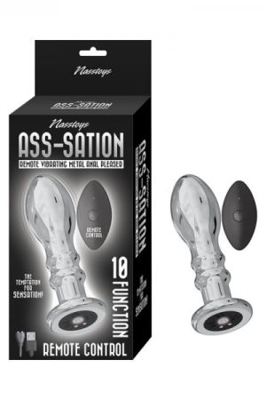 Ass-sation Remote Vibrating Metal Anal Pleaser Silver