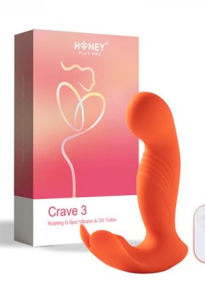 Crave 3 G-spot Vibrator With Rotating Massage Head And Clit Tickler Orange
