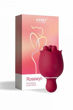 Rosewyn Rotating Rose Vibrator And Pinpoint Stimulator Red