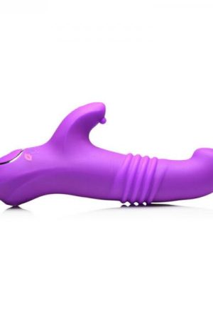 Gossip Blaster 7x Thrusting Silicone Rabbit Vibrator Violet