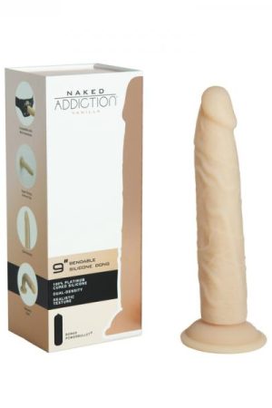 Naked Addiction Vanilla 9 In. Bendable Dual Density Silicone Dildo