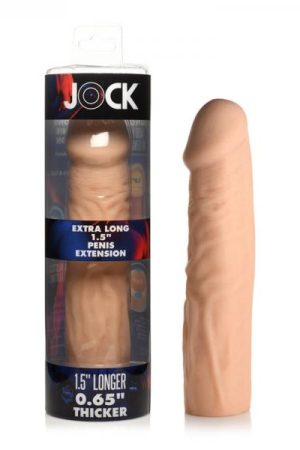 Jock Extra Long Penis Extension Sleeve 1.5in Light