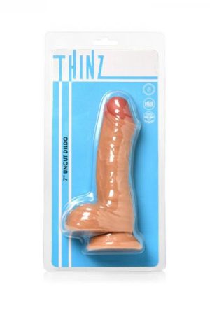 Thinz Uncut 6.4 In. Dildo With Balls Light