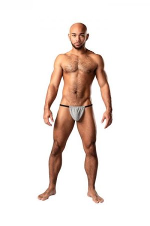 Male Power Labyrinth Posing Strap Grey Weave O/s