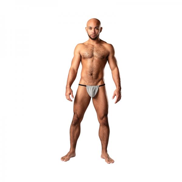 Male Power Labyrinth Posing Strap Grey Weave O/s