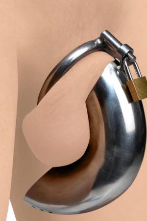 Forged Captor Locking Stainless Steel Chasity Cage