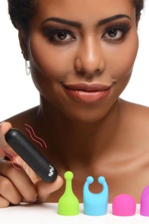 Rechargeable Bullet With 4 Attachments