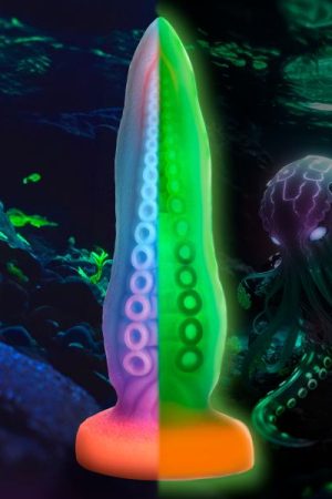 Tenta-cock Glow-in-the-dark Silicone Dildo