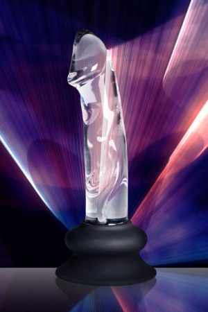 Glass Dildo With Silicone Base - 5.6 Inch